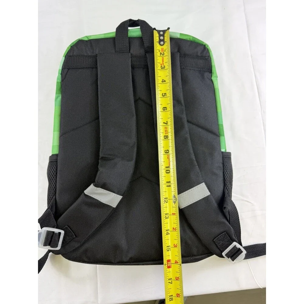 Bioworld Minecraft Creeper Backpack School Book Bag Laptop Sleeve Bottle Pocket
